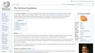 
                            7. The Tej Gyan Foundation - Wikipedia