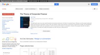 
                            7. The Theory of Corporate Finance