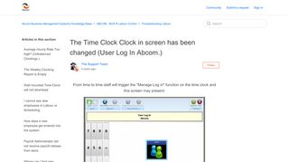 
                            11. The Time Clock Clock in screen has been changed (User Log In ...