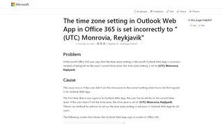 
                            6. The time zone setting in Outlook Web App in Office 365 is set ...