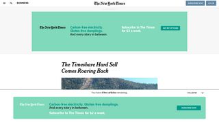 
                            7. The Timeshare Hard Sell Comes Roaring Back - The New York Times