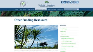 
                            8. The Tindall Foundation Other Funding Resources - The Tindall ...