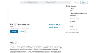 
                            10. The TJX Companies, Inc. | LinkedIn