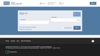 
                            8. The Tog Shop Credit Card - Sign In - Comenity