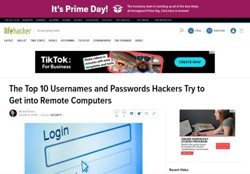 
                            2. The Top 10 Usernames and Passwords Hackers Try to Get into ...