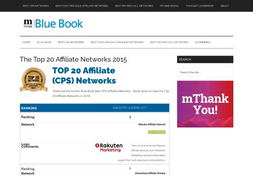 
                            13. The Top 20 Affiliate Networks 2015 | mThink