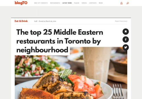
                            13. The top 25 Middle Eastern restaurants in Toronto by neighbourhood