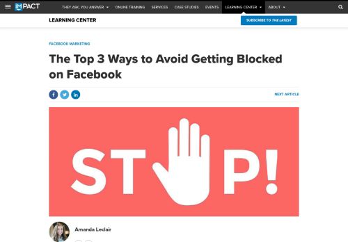 
                            8. The Top 3 Ways to Avoid Getting Blocked on Facebook