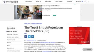 
                            12. The Top 5 British Petroleum Shareholders (BP) - Investopedia