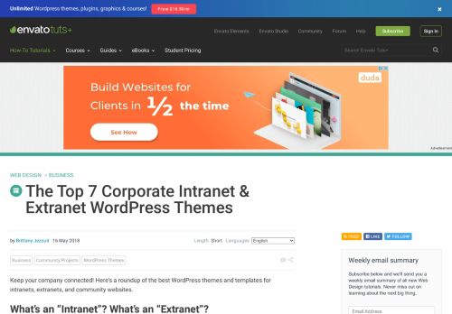 
                            13. The Top 7 Corporate Intranet & Extranet WordPress Themes