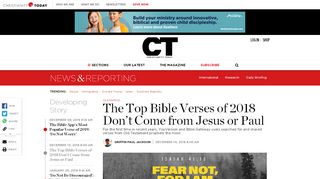
                            6. The Top Bible Verses of 2018 Don't Come from Jesus or Paul ...