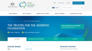 
                            13. The Trustee For The Adservio Foundation | Australian Charities and ...
