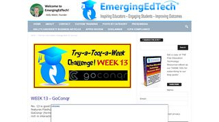 
                            6. The Try-a-Tool-a-Week Challenge Week 13: GoConqr | Emerging ...