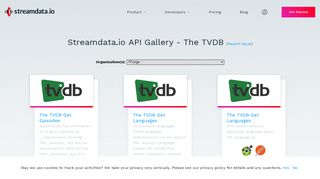 
                            13. The TVDB: Streamdata API Gallery