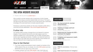 
                            3. The UFBA Website Builder | United Fire Brigades' Association