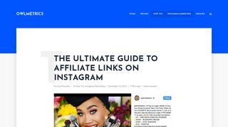 
                            12. The Ultimate Guide to Affiliate Links on Instagram - Owlmetrics