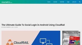 
                            3. The Ultimate Guide To Social Login In Android Using CloudRail