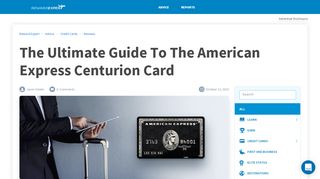 
                            13. The Ultimate Guide To The American Express Centurion Card