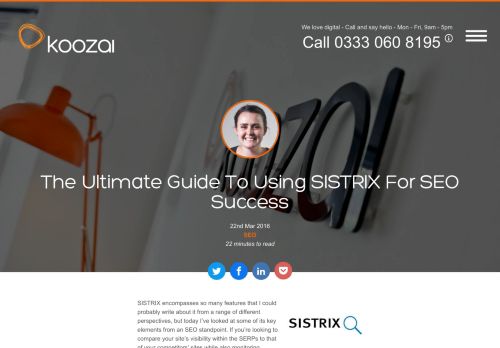 
                            9. The Ultimate Guide To Using SISTRIX For SEO Success | Koozai