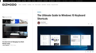 
                            10. The Ultimate Guide to Windows 10 Keyboard Shortcuts - Gizmodo