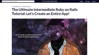 
                            6. The Ultimate Intermediate Ruby on Rails Tutorial: Let's Create an ...