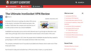 
                            9. The Ultimate IronSocket VPN Review - Security Gladiators