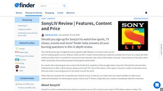 
                            9. The ultimate SonyLIV review: Everything you need to know| finder India