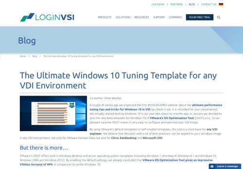 
                            1. The Ultimate Windows 10 Tuning Template for any VDI ... - Login VSI