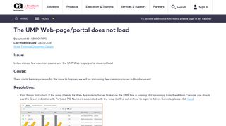 
                            8. The UMP Web-page/portal does not load - CA Knowledge - Login - CA ...