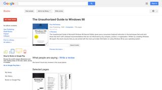 
                            7. The Unauthorized Guide to Windows 98