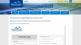 
                            3. The Universal Login Page has a New Look! | ATUS