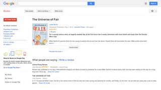 
                            10. The Universe of Fair - Google Books Result