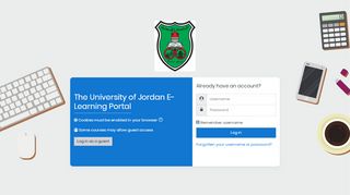 
                            7. The University of Jordan E-Learning Portal: Login to the site