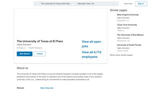 
                            8. The University of Texas at El Paso | LinkedIn