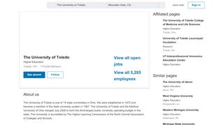 
                            7. The University of Toledo | LinkedIn