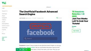 
                            10. The Unofficial Facebook Advanced Search Engine | TechCrunch