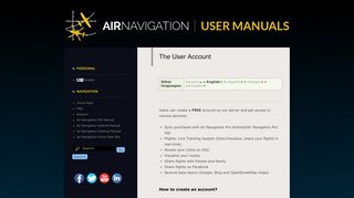 
                            5. The User Account - Air Navigation User Manuals