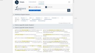 
                            7. the user can't login! - Deutsch-Übersetzung – Linguee Wörterbuch