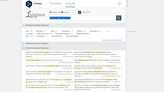 
                            8. the user can't login! - German translation – Linguee