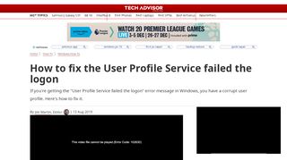 
                            6. The User Profile Service Failed the Logon: How to fix it - Tech Advisor