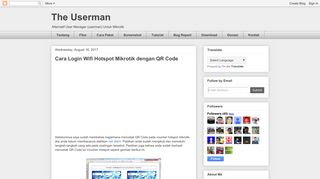 
                            10. The Userman: Cara Login Wifi Hotspot Mikrotik dengan QR Code