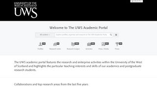 
                            5. The UWS Academic Portal