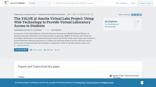 
                            8. The VALUE @ Amrita Virtual Labs Project: Using ... - Semantic Scholar