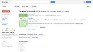 
                            5. The Value of Simple 2nd Ed.: A Practical Guide to Taking the ...