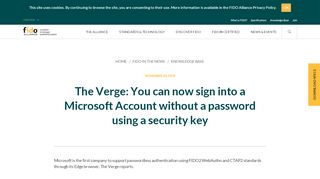 
                            6. The Verge: You can now sign into a Microsoft Account ... - FIDO Alliance