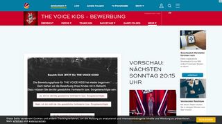 
                            10. The Voice Kids: Bewirb dich! - Sat1