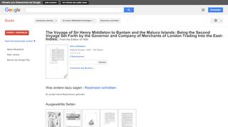 
                            10. The Voyage of Sir Henry Middleton to Bantam and the Maluco Islands: ...