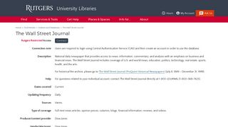
                            3. The Wall Street Journal | Rutgers University Libraries