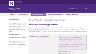 
                            12. The Wall Street Journal: Wildcard - Northwestern University
