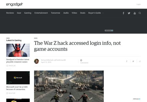 
                            4. The War Z hack accessed login info, not game accounts - Engadget